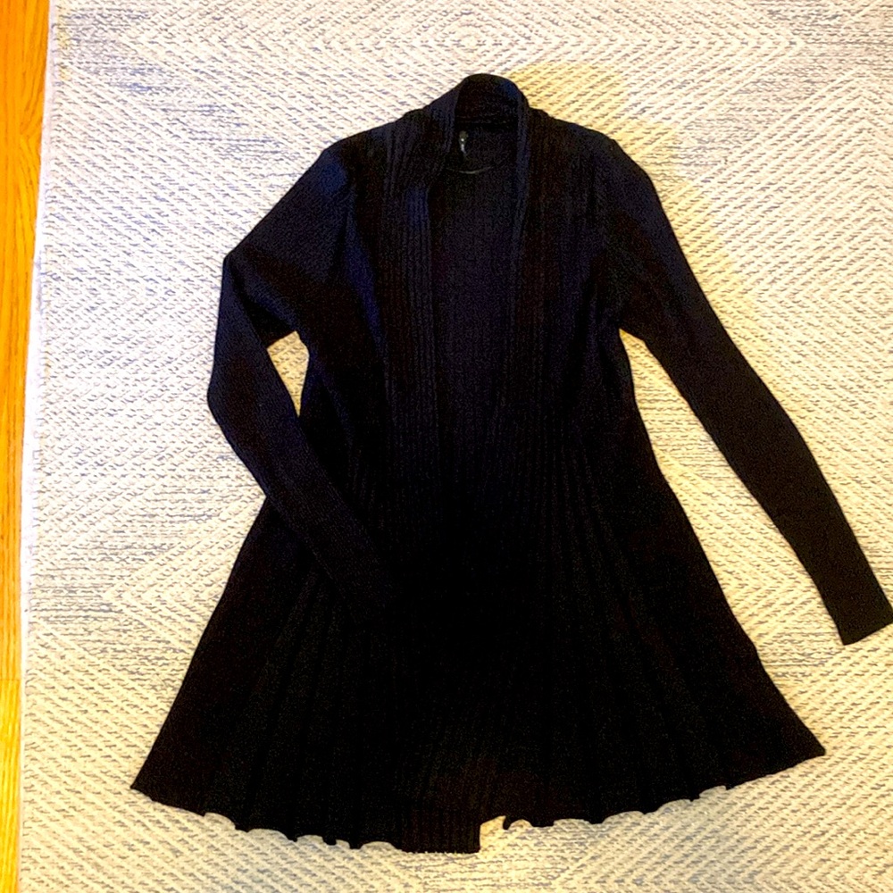 Long pleated black Freequent sweater, Women’s size S